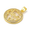 Real 18K Gold Plated Mother's Day Rack Plating Brass Micro Pave Cubic Zirconia Pendants KK-R153-05G-2