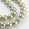 Eco-Friendly Dyed Glass Pearl Round Beads Strands HY-A002-10mm-RB115-3