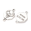 Tibetan Style Alloy Octagon with Church Connector Charms FIND-Z099-16AS-01-2
