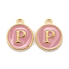 Golden Plated Alloy Enamel Charms ENAM-S118-07P-1