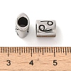 Oval with Constellation 304 Stainless Steel Beads STAS-E215-05AS-04-3