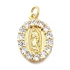 Brass Micro Pave Cubic Zirconia Pendants KK-P336-04E-G-1