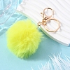 Faux Rabbit Fur Pom Pom Ball Keychain KEYC-FS00031-06-3