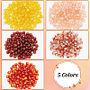   500Pcs 5 Colors Transparent Spray Painted Crackle Glass Beads CCG-PH0001-16-4