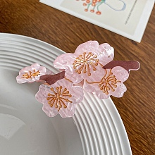 Flower Cellulose Acetate Large Claw Hair Clips PW-WG79385-04