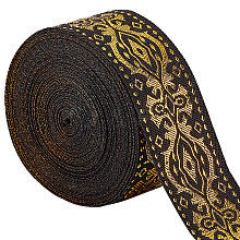 Gorgecraft Ethnic Style Polyester Silk Grosgrain Ribbon OCOR-GF0001-79B