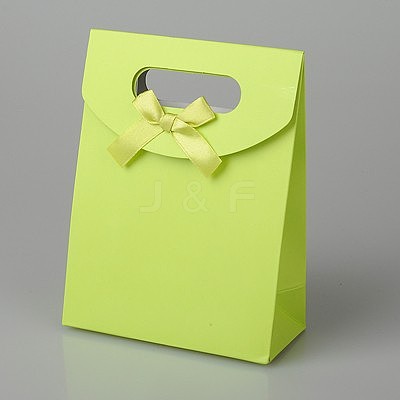 Wholesale Paper Gift Bags with Ribbon Bowknot Design ...