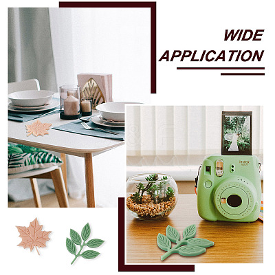 8Pcs 8 Styles Flower & Leaf DIY Cup Mat Silicone Molds DIY-FW0001-25-1