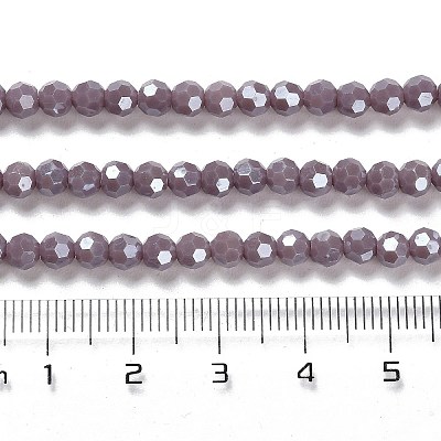 Electroplate Opaque Glass Beads Strands EGLA-A035-P4mm-A11-1