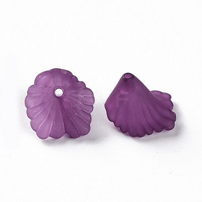 Frosted Acrylic Bead Caps MACR-S371-10A-743-1