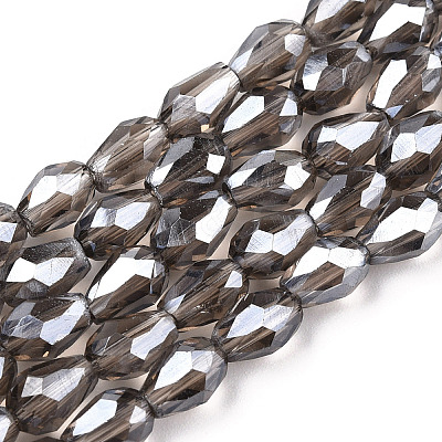Electroplate Glass Beads Strands EGLA-R008-6x4mm-11-1