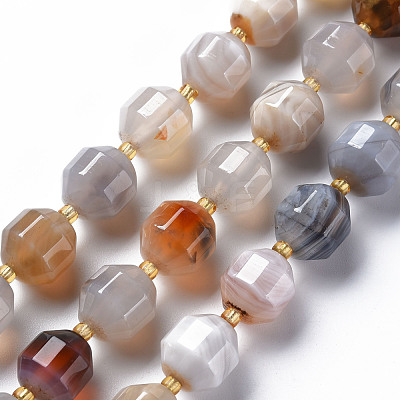 Natural Striped Agate/Banded Agate Beads Strands G-T131-120-1