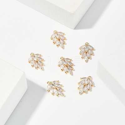 Brass Micro Pave Cubic Zirconia Pendants KK-S348-502-NF-1