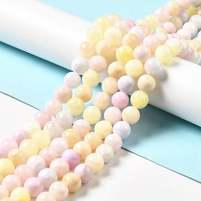 Natural Green Jade Beads Strands X-G-G757-03-6mm-1