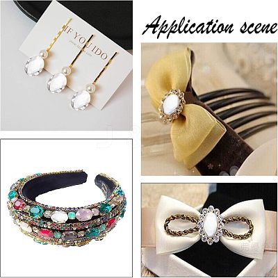 Acrylic Rhinestone Flat Back Cabochons GACR-FH0001-01-1