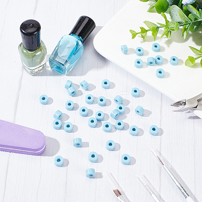 100Pcs Plastic Sleeve Ring FIND-OC0002-31-1