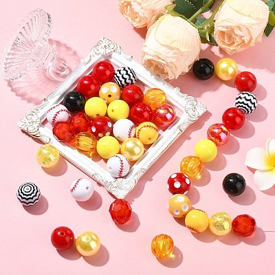 50Pcs Planting Acrylic Beads SACR-CJC0010-01A-1