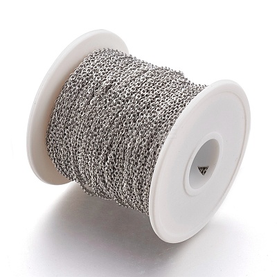 Tarnish Resistant 304 Stainless Steel Cable Chains CHS-R002-0.5mm-1