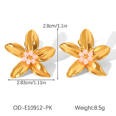 304 Stainless Steel Stud Earrings for Women WG18C3B-04-1