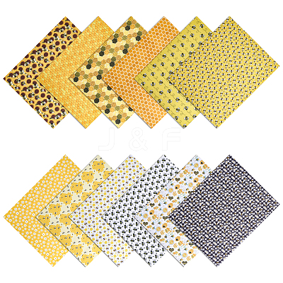 12Pcs 2 Styles Cotton Fabric DIY-PH0036-29B-1