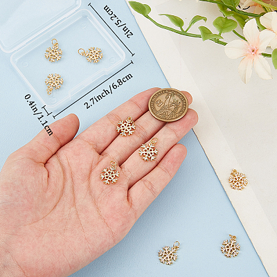 10Pcs Christmas Rack Plating Brass Pendants ZIRC-BBC0002-85-1