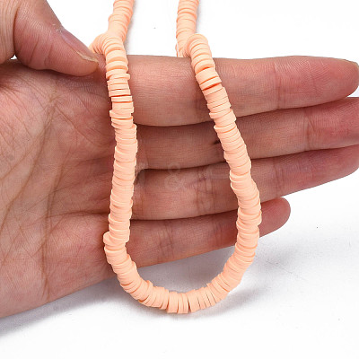 Handmade Polymer Clay Beads Strands CLAY-R089-6mm-033-1
