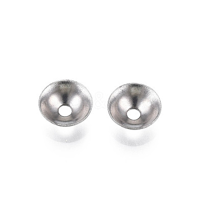 Non-Tarnish 304 Stainless Steel Bead Caps STAS-S057-48B-P-1
