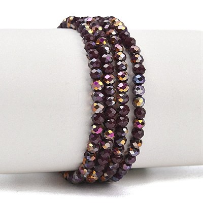 Electroplate Glass Beads Stradns EGLA-H114-02B-04-1