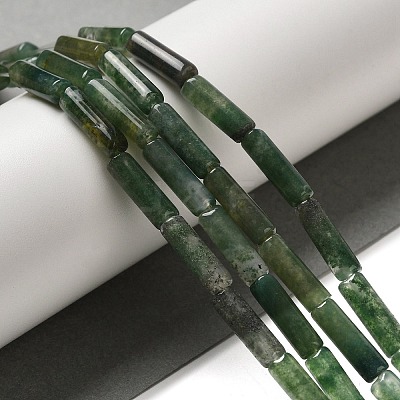 Natural Moss Agate Beads Strands G-U010-A07-01-1