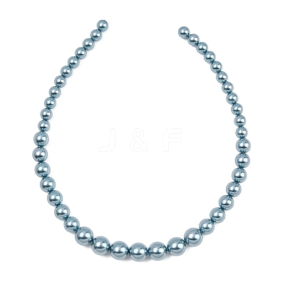 Electroplated Shell Pearl Graduated Beads Strands BSHE-C011-04-04-1