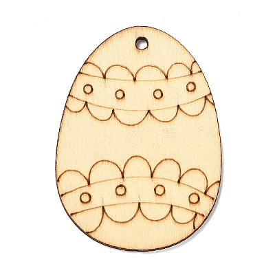 DIY Crafts Easter Egg Shape Cutouts Pendants LS-AJEW-P087-B02-10-1