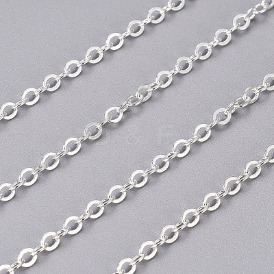 Brass Flat Oval Cable Chains CHC025Y-S-1