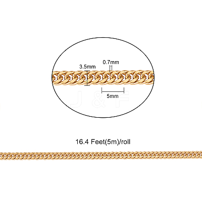 Ion Plating(IP) 304 Stainless Steel Diamond Cut Chunky Curb Chains CHS-CJ0001-30G-1
