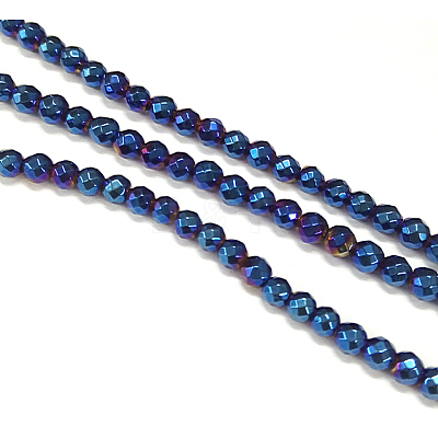 Electroplate Non-magnetic Synthetic Hematite Beads Strands G-J169B-3mm-03-1