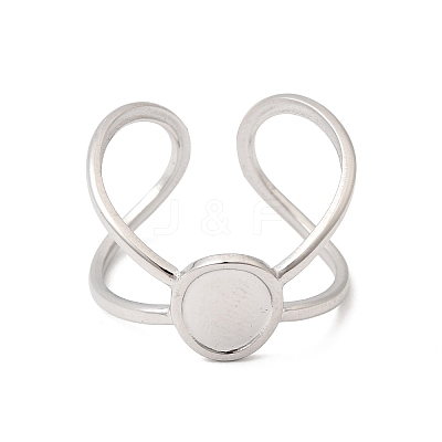 304 Stainless Steel Ring Components LS-RJEW-P188-01A-P-1