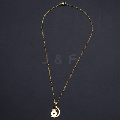 201 Stainless Steel Pendants Necklaces LS-NJEW-S105-JN707-45-2-1