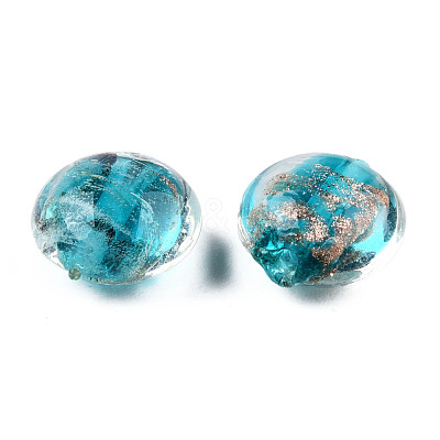 Handmade Gold Sand Lampwork Beads LAMP-S035-12mm-10-1