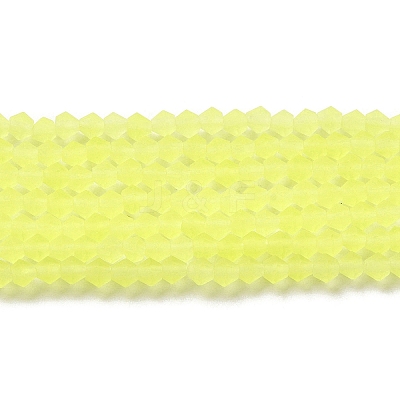 Imitate Austrian Crystal Frosted Glass Beads Strands GLAA-F029-TM3mm-B21-1
