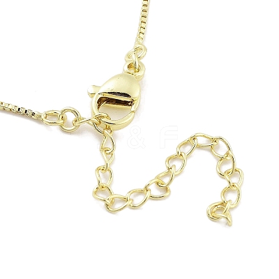 Brass with ABS Beads Pendant Necklaces NJEW-B101-08G-1