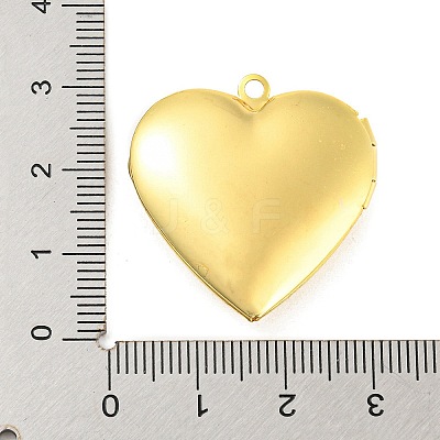 Rack Plating Brass Locket Pendants KK-M263-01G-1