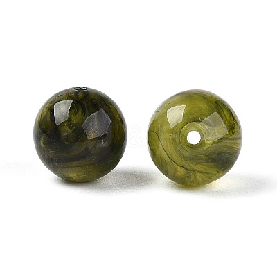 Round Acrylic Imitation Gemstone Beads OACR-R029-16mm-02A-1