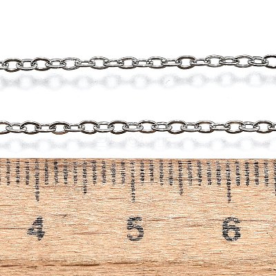 Non-Tarnish 304 Stainless Steel Cable Chain Necklace STAS-T040-PJ204-40-1