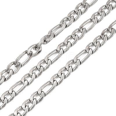 Tarnish Resistant 304 Stainless Steel Figaro Chains CHS-E007-01P-1