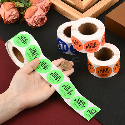 4 Rolls 4 Colors Paper Adhesive Label Stickers STIC-SP0001-12-1