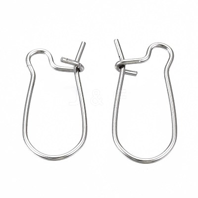 Tarnish Resistant 304 Stainless Steel Hoop Earring Findings STAS-S117-008A-01-1