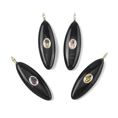 Natural Obsidian Pendants G-D357-01D-1