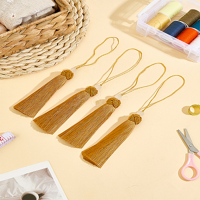4Pcs Polyester Tassel Pendants FIND-LP0008-46-1
