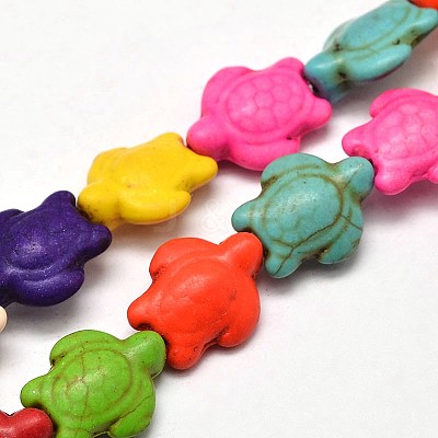 Dyed Synthetic Turquoise Beads Strands G-M152-01-B-1