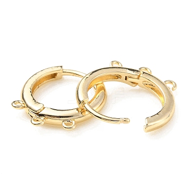 Brass Hoop Earring Findings KK-C024-14KCG-1