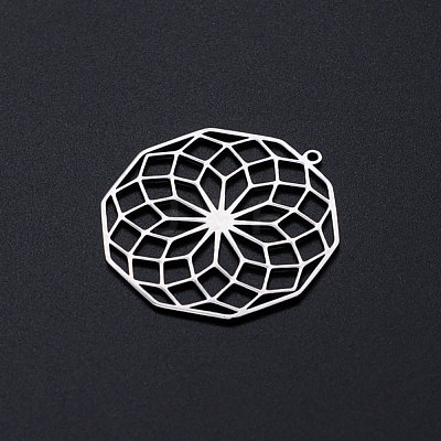 Non-Tarnish 201 Stainless Steel Filigree Charms STAS-T049-T693-1-1
